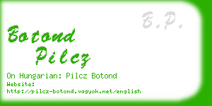 botond pilcz business card